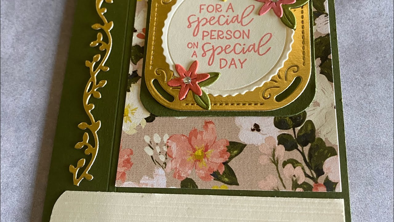 Открытка-книжка, созданная с использованием штампов и бумаги Stampin Up.