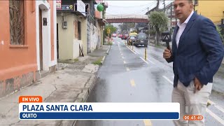 Habitantes de calle generan inseguridad a los vecinos de la Plaza Santa Clara, centro de Quito