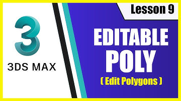 3ds Max In Hindi |Basics |Lesson 9 |Editable Poly(Edit Polygons)| Editable Poly 3ds max Tutorial