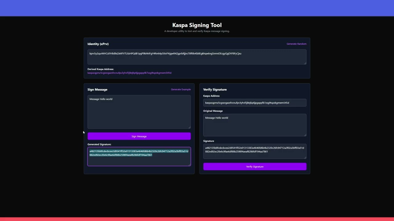Kaspa Identity Authentication Draft Demo