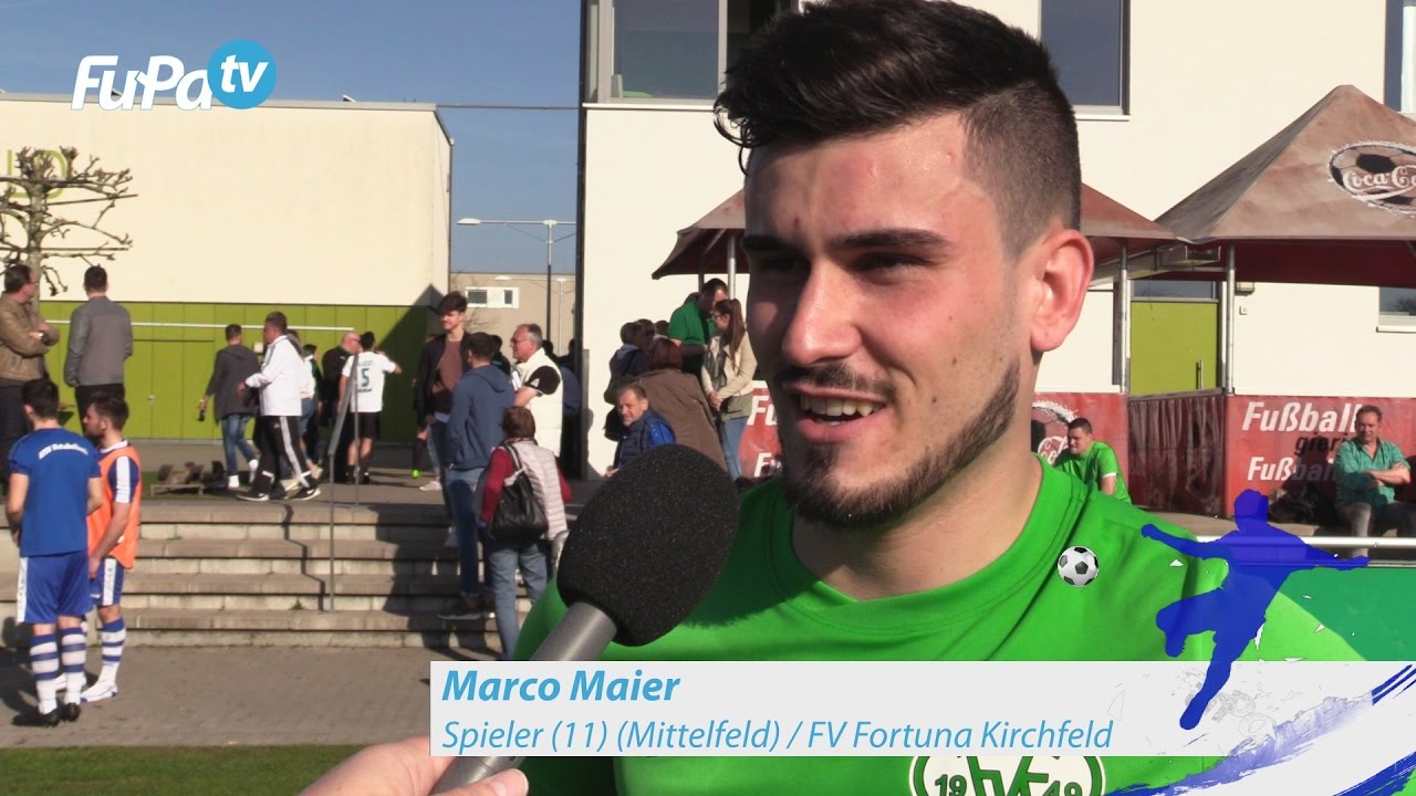 Marco Maier - FV Fortuna Kirchfeld - zum Spiel vs. ATSV Mutschelbach, FuPa.tv-Interview, 26.3.2017