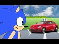 Sonic loves his new car