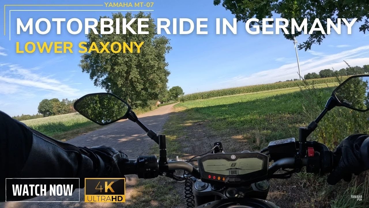 A ride in Lower Saxony in Germany | Yamaha MT-07 | 4K