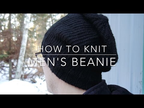 Video: How To Knit A Winter Hat For Men