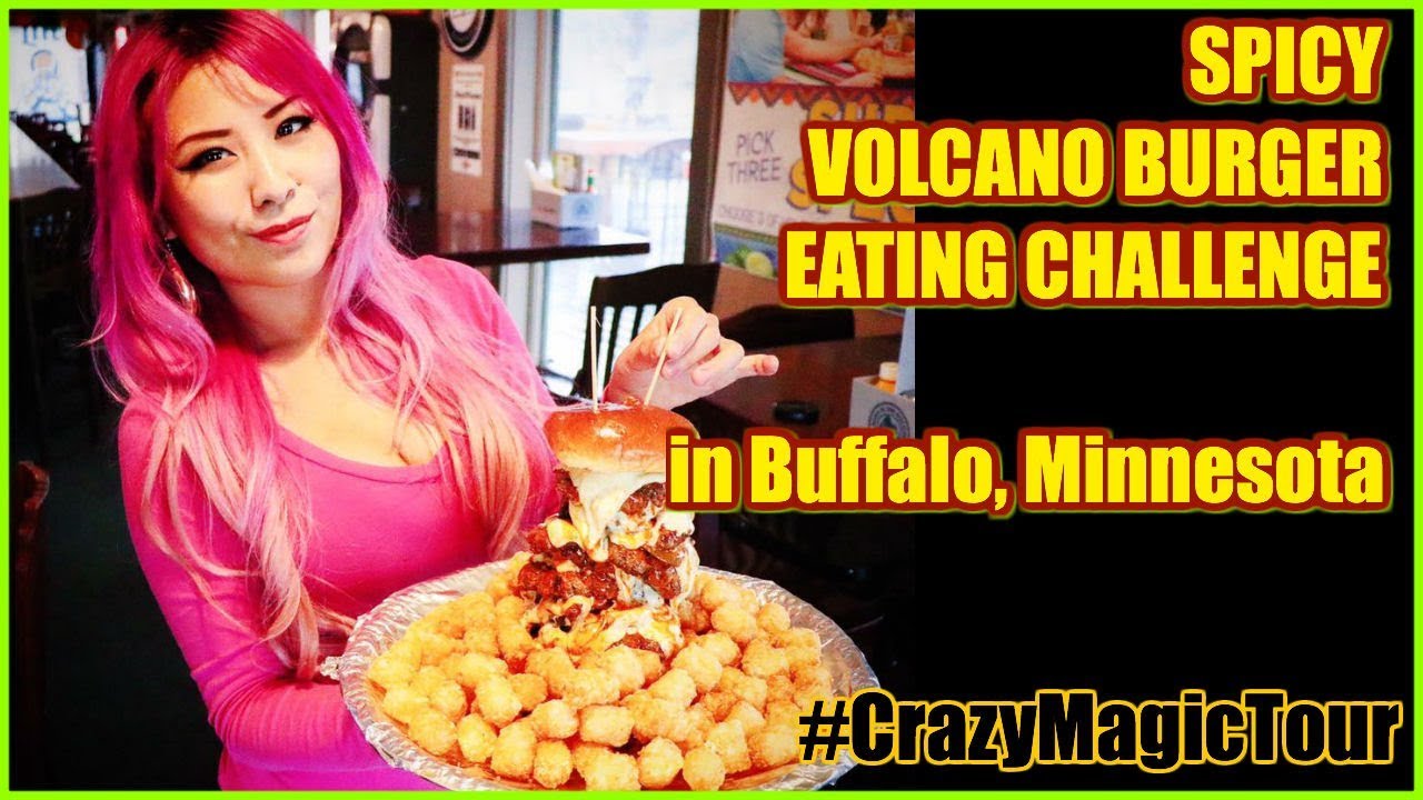 Volcano Burger Eating Challenge in Buffalo, Minnesota 