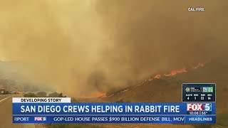 San Diego Crews Helping In Rabbit Fire