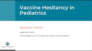 Dr. Mersine Bryan - Vaccine Hesitancy in Pediatrics | WNIM 2023