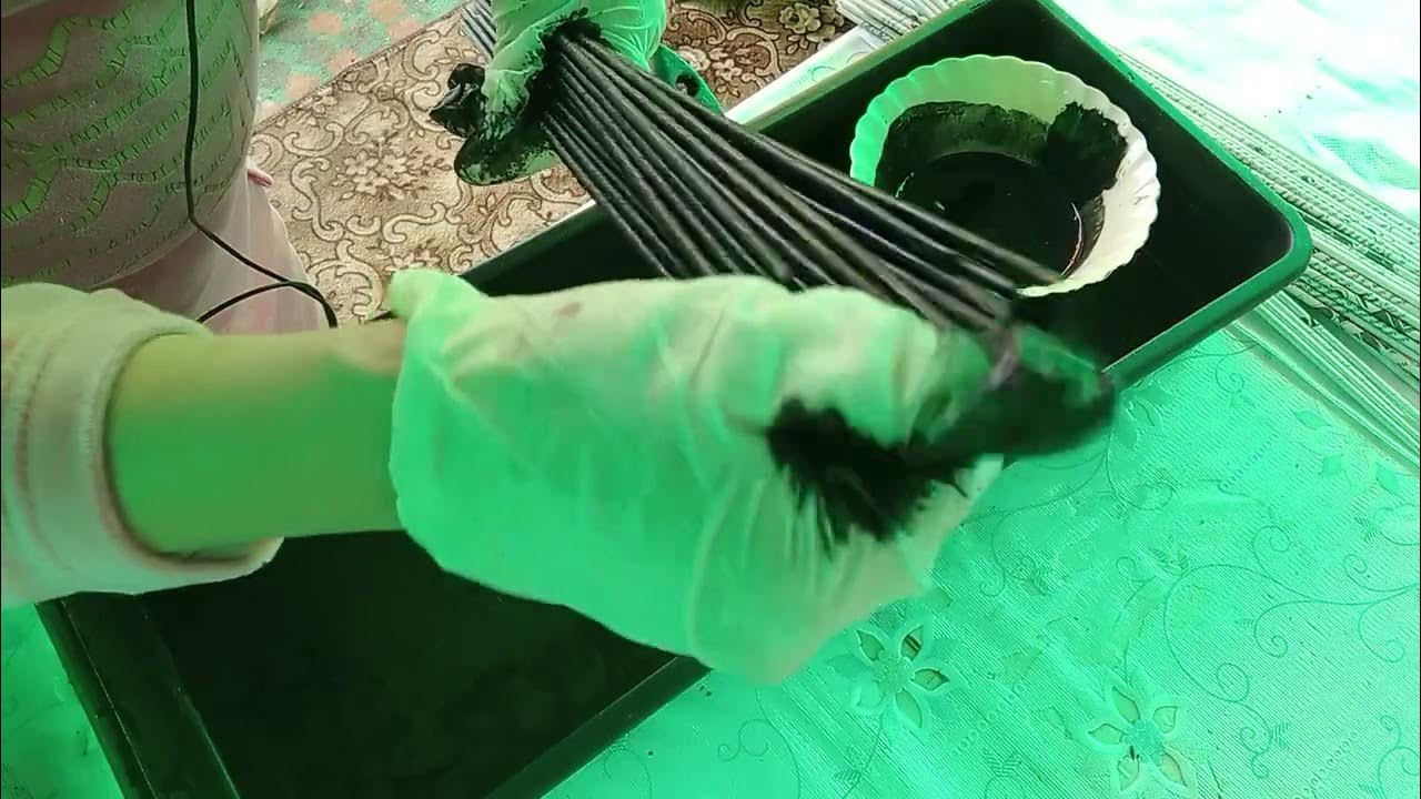 Красим трубочки в черный цвет - YouTube