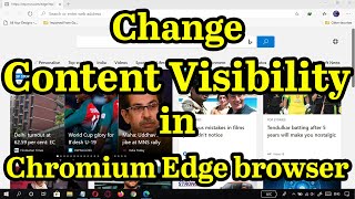 how to change content visibility in microsoft edge browser (chromium)