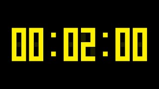 2 Minutes Countdown Timer with Alarm & Chapters - Digital Display - Yellow - 120 Seconds