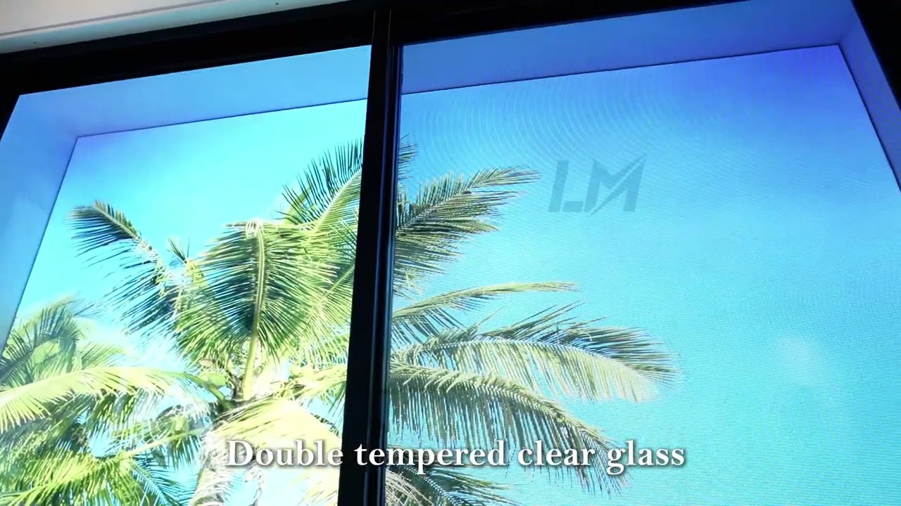 Modern Double Panel Aluminium Sliding Glass Door