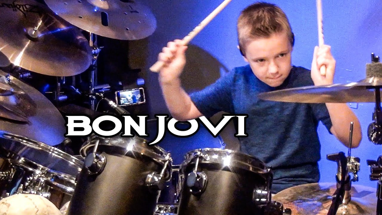 YOU GIVE LOVE A BAD NAME (9 year old Drummer) Drum Cover by Avery Drummer Molek