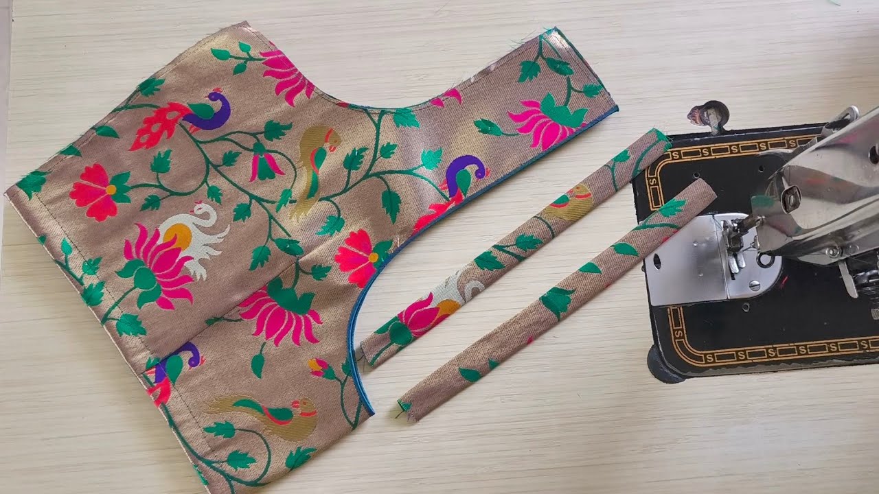 Designer blouse design | Simple and easy designer blouse | Cutting and stitching back neck design 