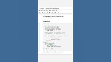 Valid Credit Card Checker – Detailed Version #Python #Regex #HackerRank #Validation