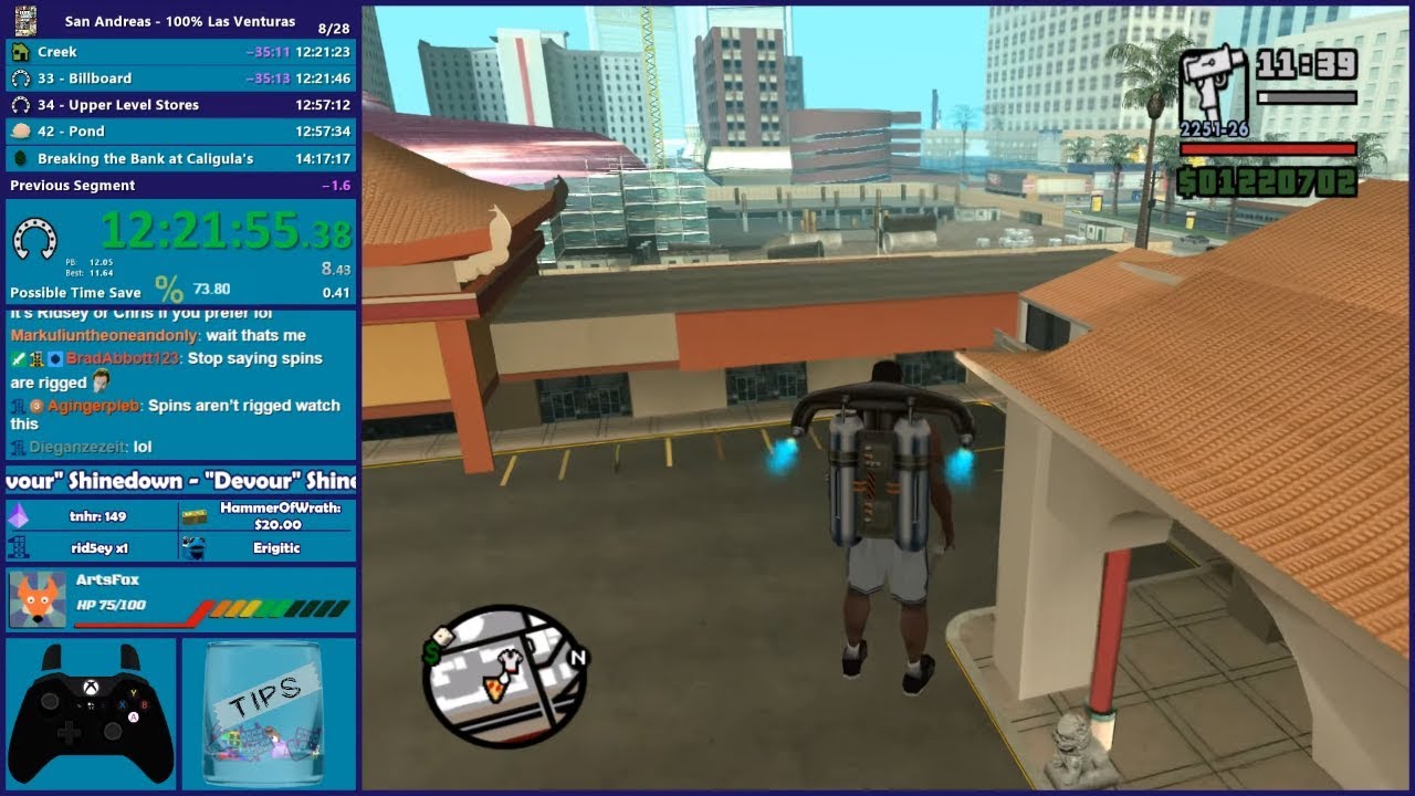 GTA San Andreas 100% Speedrun Practice - Hugo_One Twitch Stream - 3/14 ...