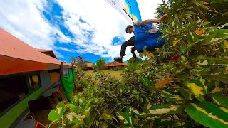 I landed in school yard in Punaauia, Tahiti