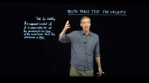 Using a truth table to test for validity part 1: long form