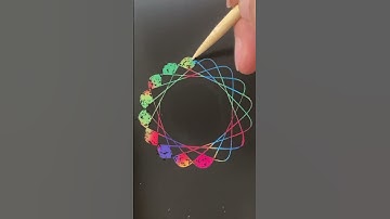 Beautiful rainbow pattern.　#shorts #art #Rainbow #scratch #Spirograph