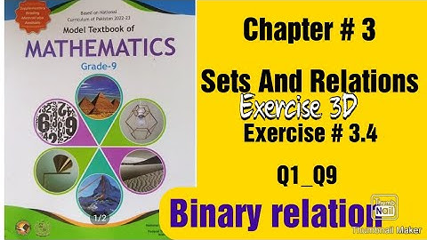 ‎Model Textbook of Mathematics Grade 9 | Exercise 3.4 | Q1_Q9‎