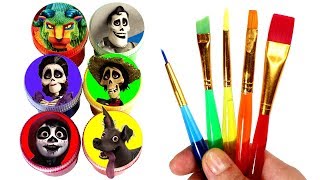Disney Pixar's COCO Drawing and Painting Fun with Miguel Hector Dante Imelda Pepita Surprise Toys