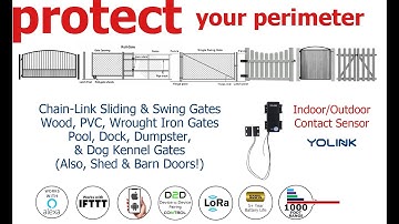 YoLink Outdoor Contact Sensor with Chain Link Gate Contacts