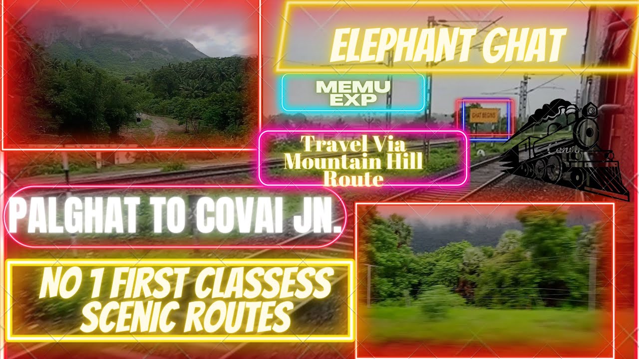 TRAIN MEETING COIMBATORE POLLACHI HIGHWAY PALAKKAD TO COIMBATORE TRAIN