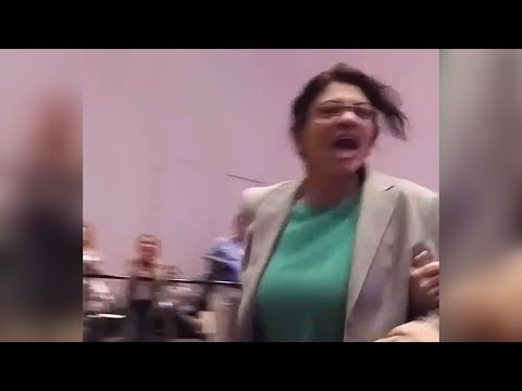 Rashida Tlaib Forcibly Dragged From Trump Rally