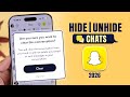 How to Hide and Unhide Chats on Snapchat! [Archive &amp; Unarchive]