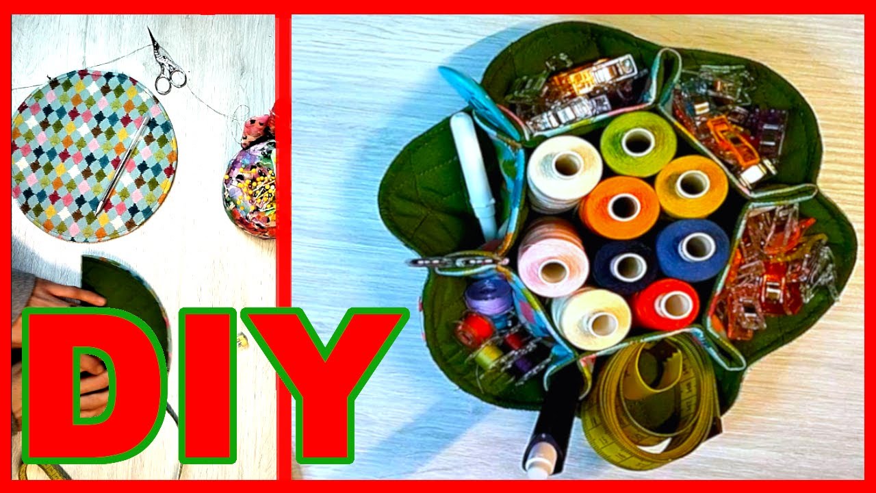 DIY come cucire un cestino multitasche porta cucito porta lavoro gioie dolci fai da te facile
