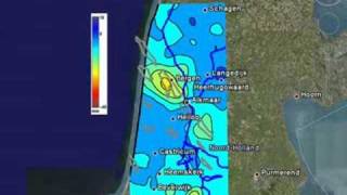 Surface deformation in the Alkmaar region, 2D animation