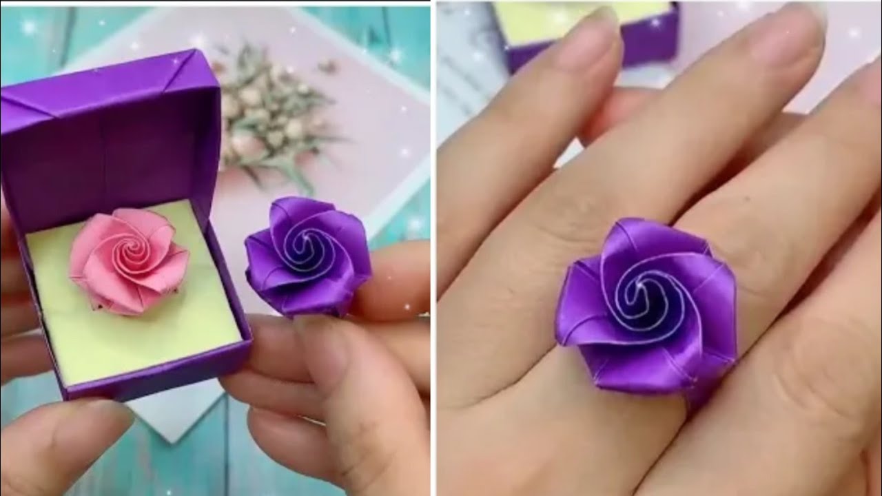 DIY Paper Flower Ring Craft tutorial for kids - Kids Art & Craft