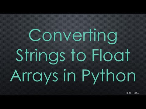 Converting Strings to Float Arrays in Python