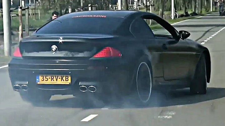BMW M6 V10 BURNOUT & ACCELERATION "BEST BRUTAL COMPILATION"