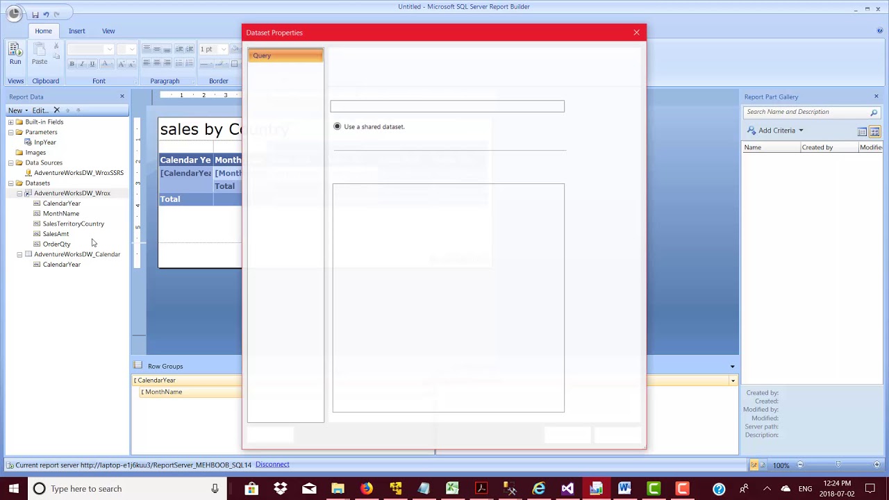 Create SSRS Report with Parameters - YouTube