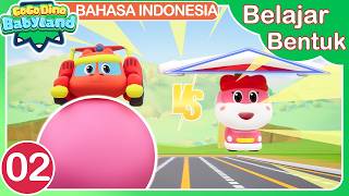 🦖Lomba lari!🏃💨 | ✏️Belajar Bentuk di GOGODINO Babyland | Permainan Bentuk EP02
