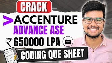 Accenture Advance ASE | Most Asked Coding Questions (Cheatsheet)