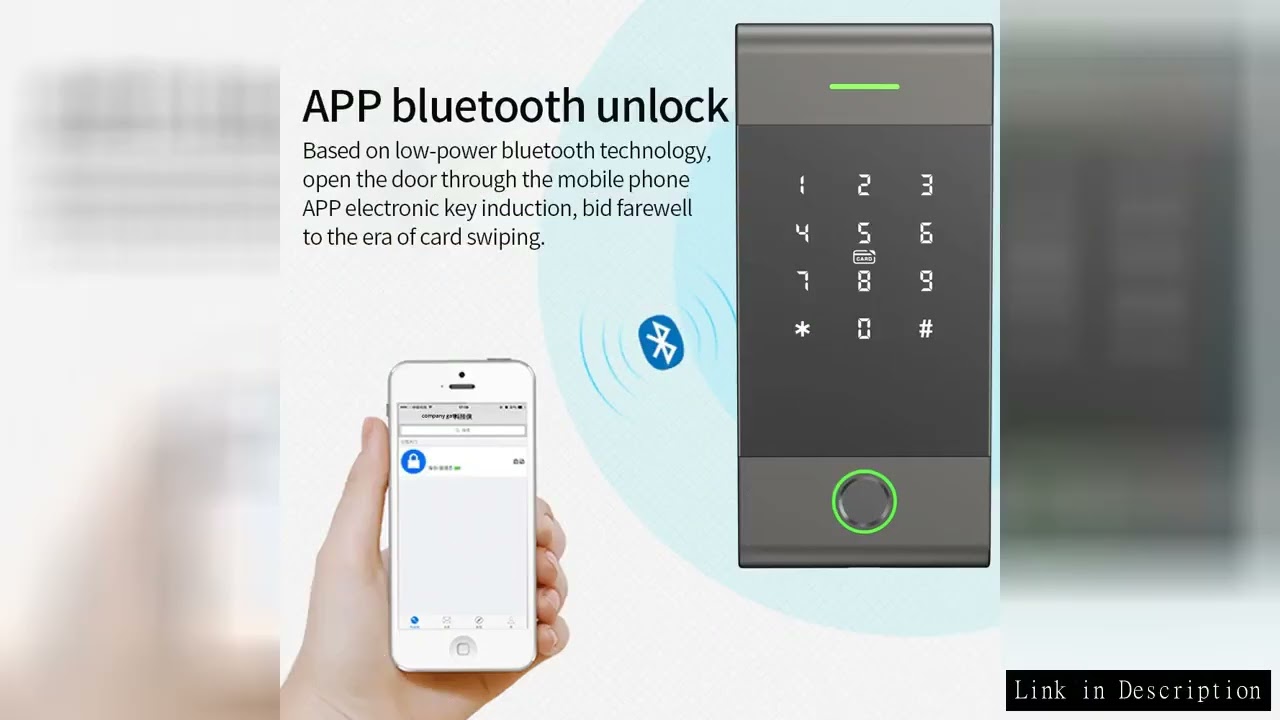 RFID Metal Access Control Keypad Fingerprint Waterproof Electric Lock System TTLock App Remote Contr
