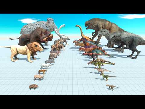 Dinosaurs vs Mammals War - Animal Revolt Battle Simulator