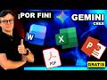 🔥 GEMINI ya lo hace PERFECTO: Cómo crear documentos de WORD, EXCEL, PDF y POWER POINT
