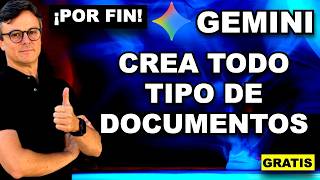 🔥 GEMINI ya lo hace PERFECTO: Cómo crear documentos de WORD, EXCEL, PDF y POWER POINT