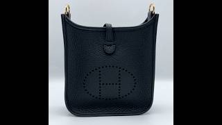Hermès Evelyne TPM |  Noir (Black) | Leather: Taurillon Clemence | Hardware: — | Stamp: K (2025)