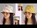  beautiful summer bucket hat cutting and sewing  diy fabric hats  reversible bucket hat  sun hat