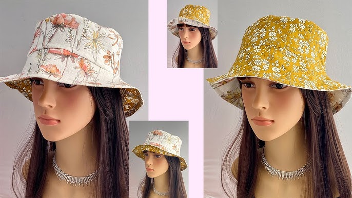 Drawing tutorial chart Bucket hat for women