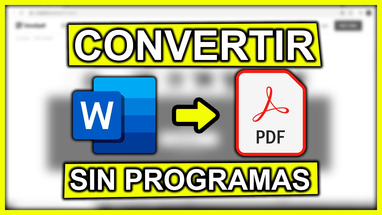 Como CONVERTIR De WORD A PDF F cil Y R pido 2021 2 M todos YouTube