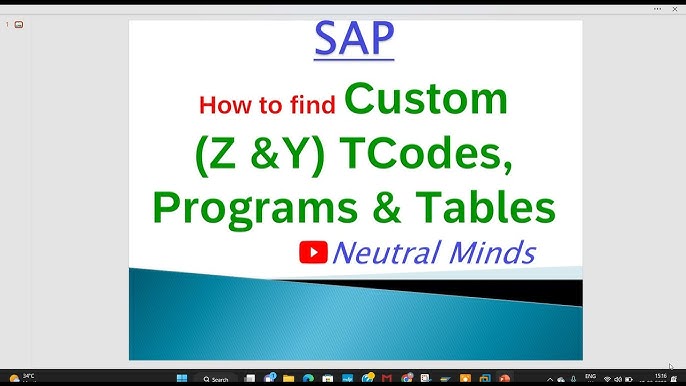 Complete List Of All SAP Transaction Codes