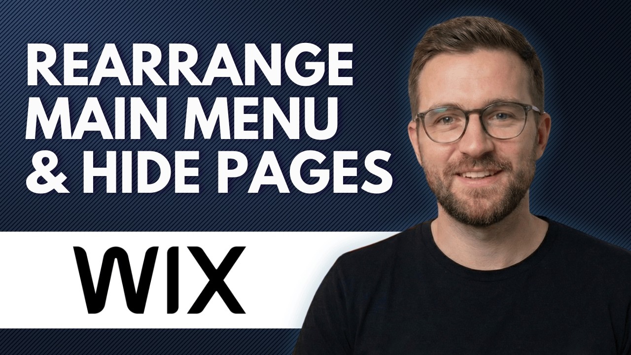 How To Rearrange Your Main Menu and Hide Pages in Wix (Step By Step ...