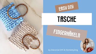 Easy Diy-Tasche In Strickoptik Mit Fingerhäkeln
