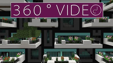 360° VIDEO - MINECRAFT TIMELAPSE SKYSCRAPER - PART 2