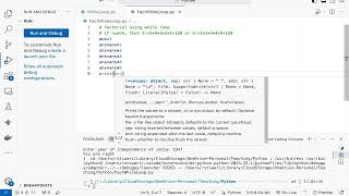 While Loop in python | Factorial using while loop Day#14