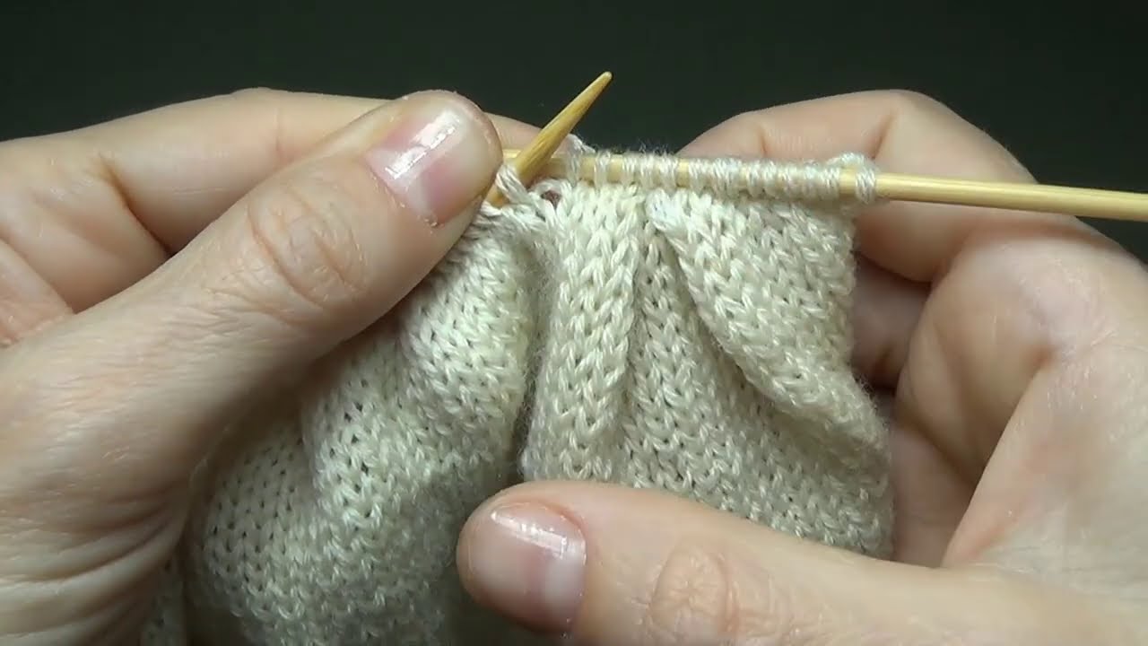 lavorazione a maglia: piega baciata/inverted pleat knitting